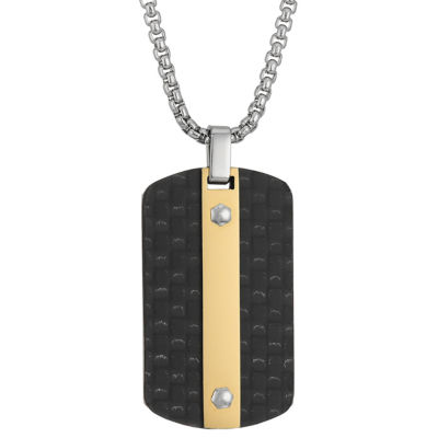 Mens Sterling Silver Dog Tag Pendant Necklace JCPenney