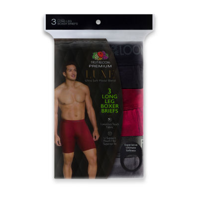 fruit of the loom long leg boxer briefs