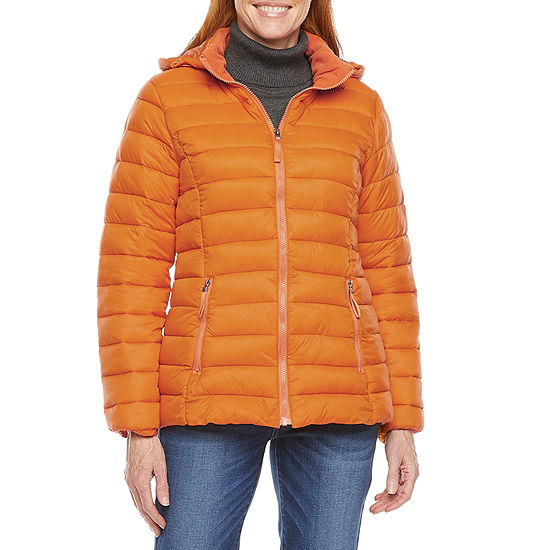 St. John's Bay Packable Water Resistant Lightweight Puffer Jacket