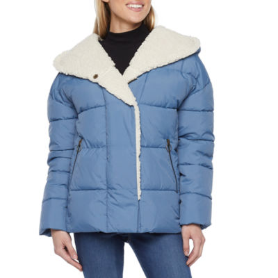 sherpa puffer jacket womens