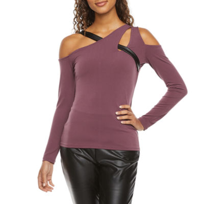 ladies black high neck top