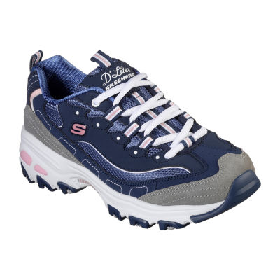 skechers d'lites navy