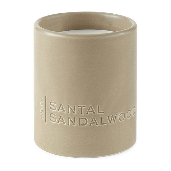 14oz 2-Wick Santal Sandalwood Ceramic Jar Candle