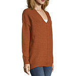 a.n.a Womens V Neck Long Sleeve Pullover Sweater