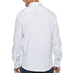 Axist Woven Mens Classic Fit Long Sleeve Diamond Button-Down Shirt