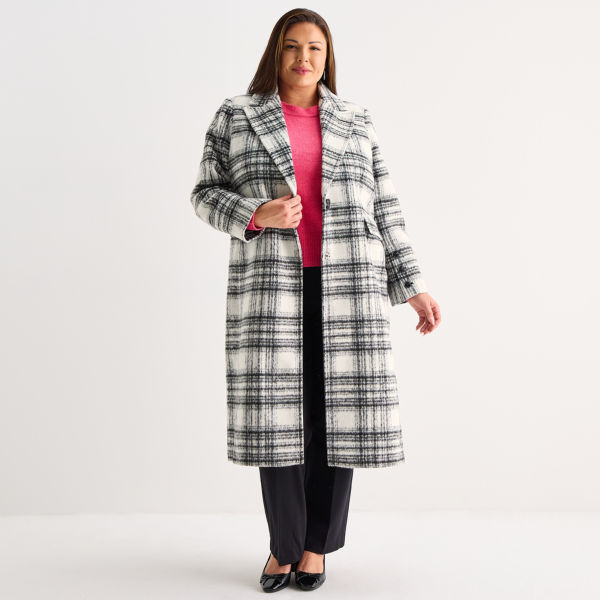Liz Claiborne Womens Plus Heavyweight Car Coat