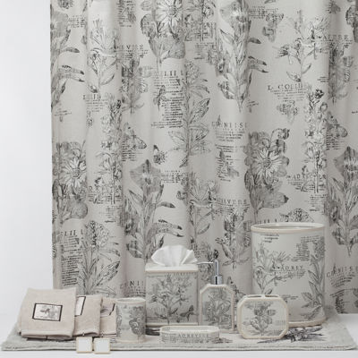 black toile shower curtain