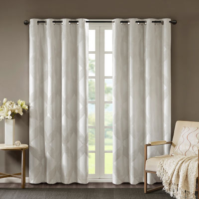 Sunsmart Abel Jacquard 100 Blackout Grommet Top Curtain Panel