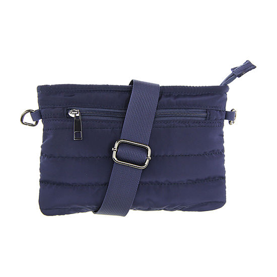 Olivia Miller Quilted Nylon Crossbody Bag, Color: Navy - JCPenney