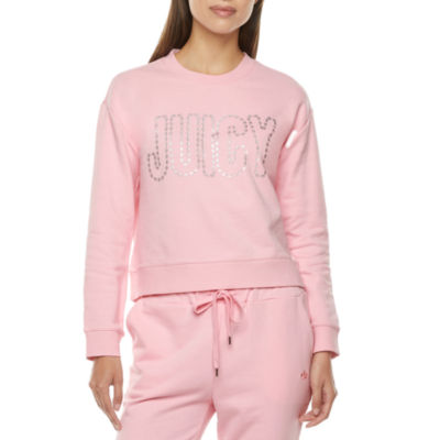 Juicy By Juicy Couture French Terry Womens Crew Neck Long Sleeve Sweatshirt