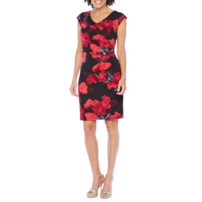 jcpenney red and black dress
