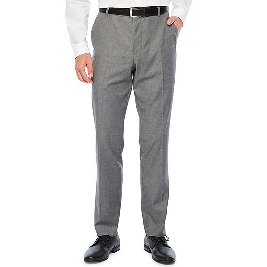 JF J.Ferrar Ultra Comfort Medium Gray Super Slim Fit Stretch Suit Pants ...