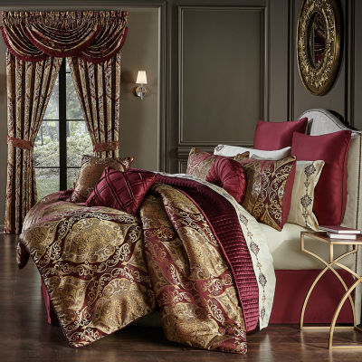 Queen Street Harper 6 Pc Damask Scroll Comforter Set Color