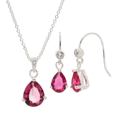 Sparkle Allure 2 Pc Cubic Zirconia Pure Silver Over Brass Jewelry