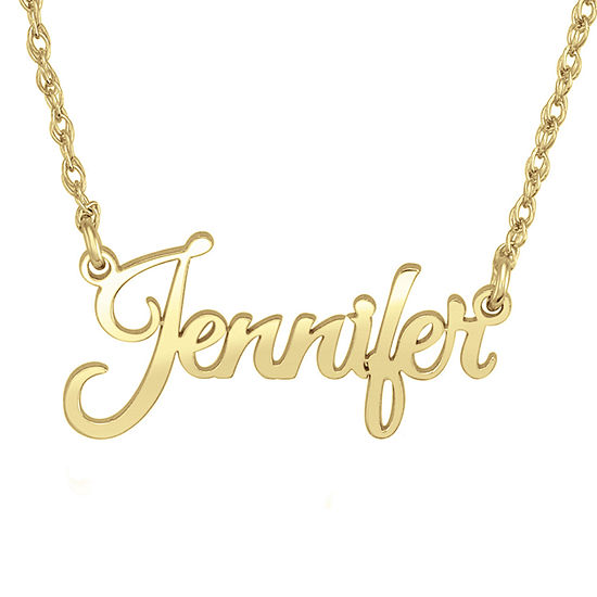 Personalized Womens 10K Gold Pendant Necklace