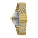 Caravelle Designed By Bulova Womens Gold Tone Stainless Steel Bracelet Watch 44l256