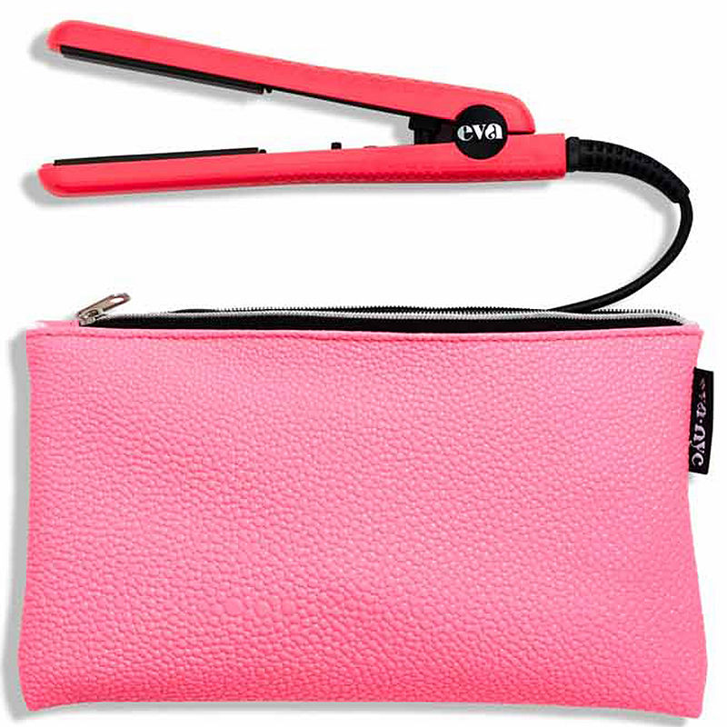 UPC 817574017774 product image for Eva Nyc Mini Heathly Heat Ceramic Styling Iron - Hot Pink 1/2