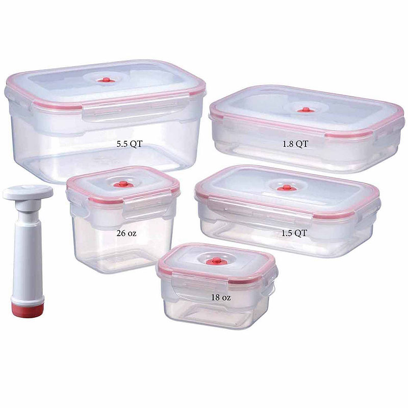 UPC 782294101501 product image for Lasting Freshness 11-piece Vacuum Food Storage Containers, Rectangular | upcitemdb.com