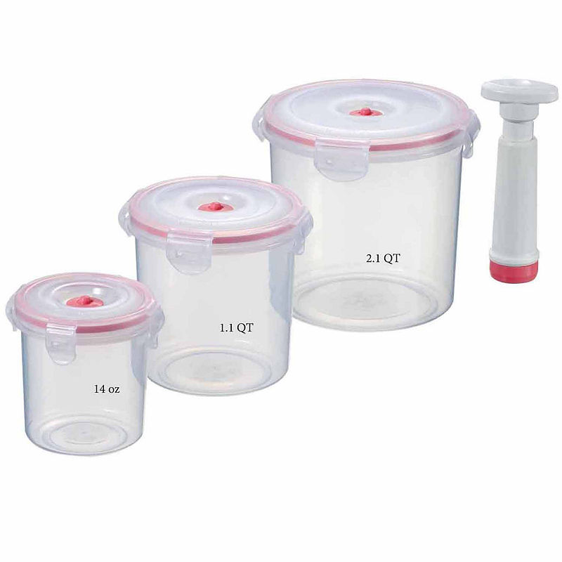 UPC 782294104502 product image for Lasting Freshness 7-piece Vacuum Food Storage Containers, Round | upcitemdb.com