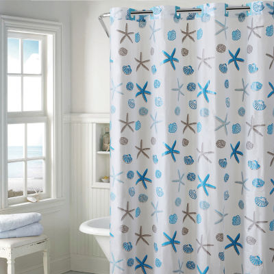 Hookless Peva Seashell Shower Curtain Color Blue Gray Jcpenney