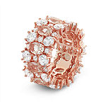 Womens Simulated Pink Morganite 14K Rose Gold Over Silver Cocktail Ring