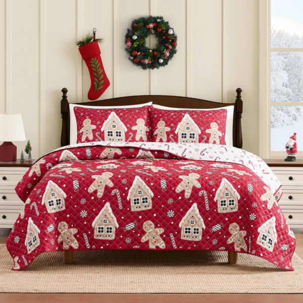 Avanti Holiday Lane Set Reversible Quilt