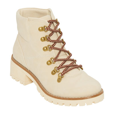 st john's bay womens yosemite lace up boots block heel
