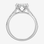 Effy  Womens 3/4 CT. T.W. Genuine Diamond 14K White Gold Cocktail Ring
