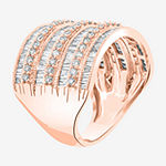 Effy  Womens 1 1/2 CT. T.W. Genuine Diamond 14K Rose Gold Cocktail Ring