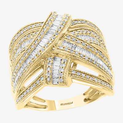 Effy  Womens 7/8 CT. T.W. Genuine Diamond 14K Gold Cocktail Ring