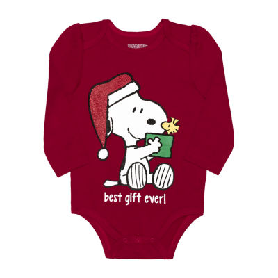 Okie Dokie Christmas Baby Girls Snoopy Bodysuit