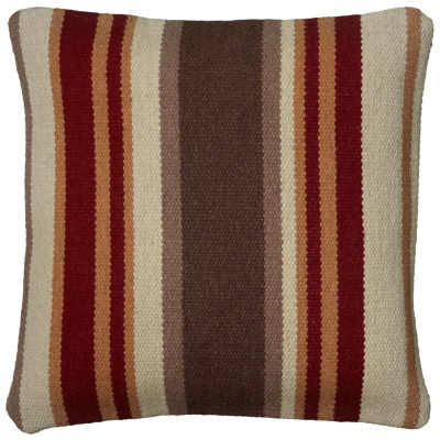Rizzy Home Southwestern Stripe Square Throw Pillow- 18