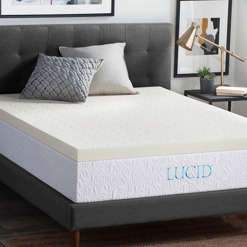 UPC 848971003756 product image for Lucid 3 Inch Ventilated Memory Foam Mattress Topper | upcitemdb.com