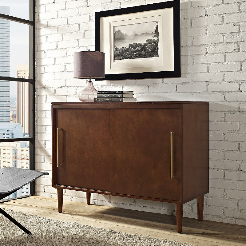 Everett Media Console TV Stand - Mahogany (44") - Crosley, Brown