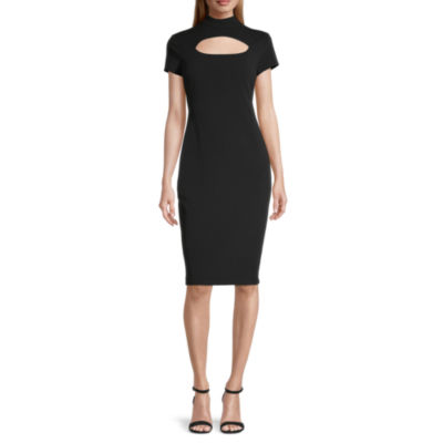 premier amour short sleeve sheath dress