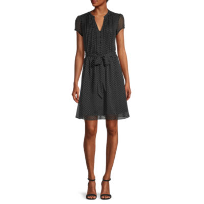 msk short sleeve shirt dress