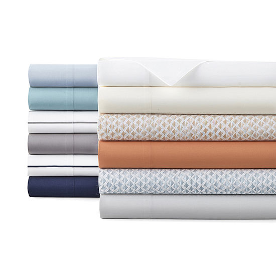 Home Expressions 220 Thread Count Cotton Percale Sheet Set