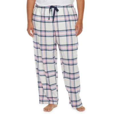 Sleep Chic Womens Plus Flannel Pajama Pants
