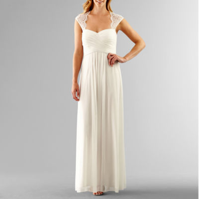 Scarlett Sleeveless Lace-Shoulder Wedding Gown - JCPenney