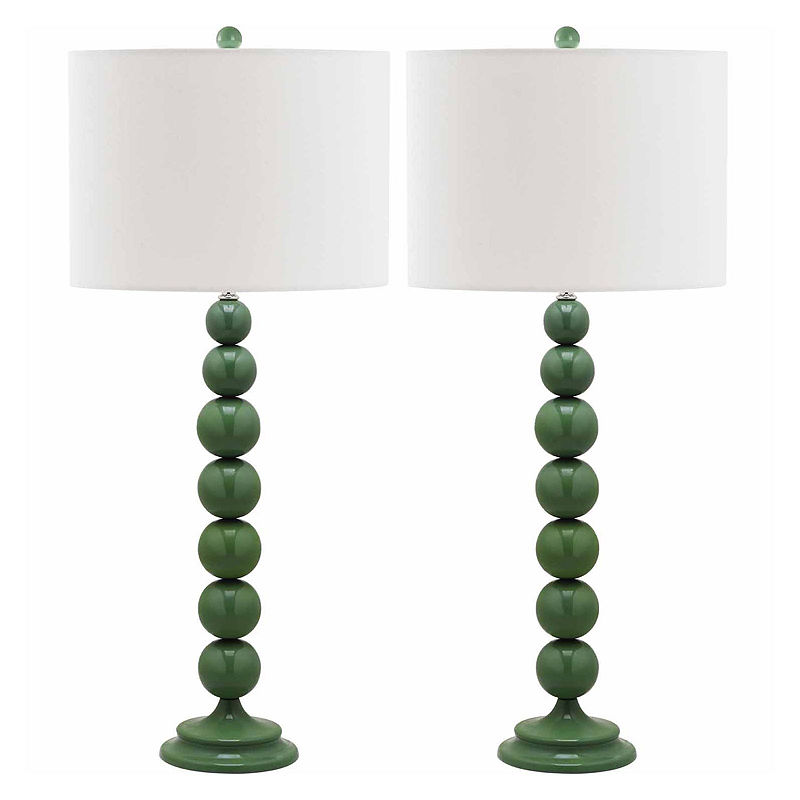 Safavieh Pearl Stacked Ball Lamp- Set Of 2, Green