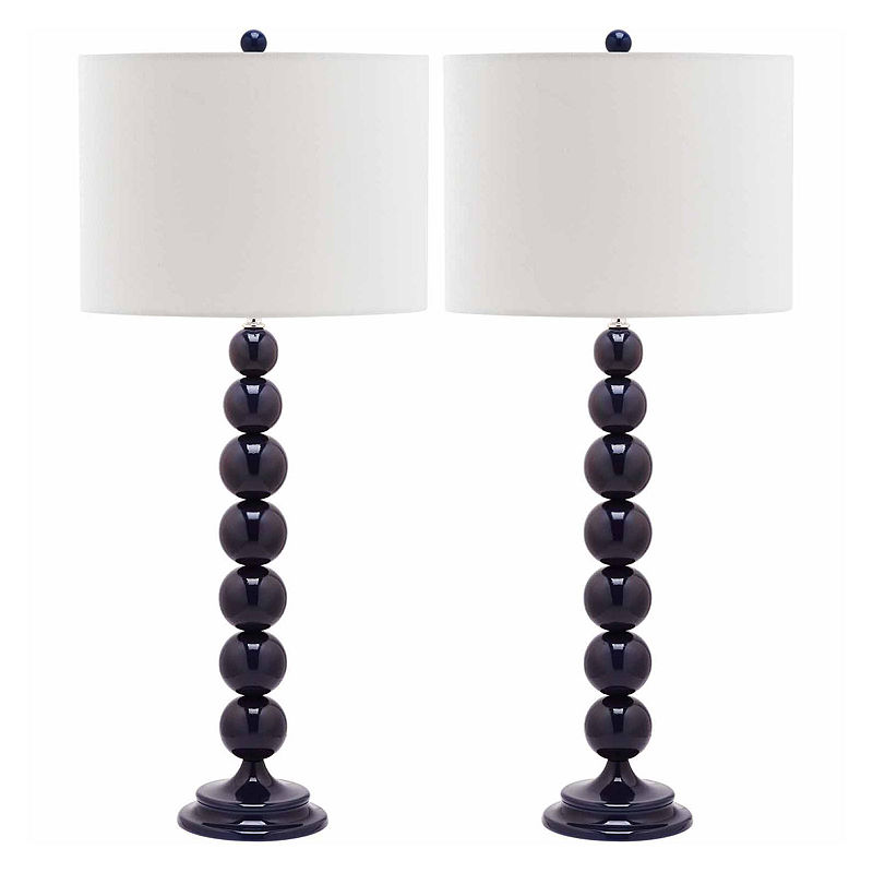 Safavieh Pearl Stacked Ball Lamp- Set Of 2, Blue