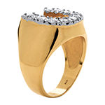 DiamonArt® Mens 1 1/10 CT. T.W.  White Cubic Zirconia 18K Gold Over Silver Fashion Ring