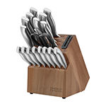 Chicago Cutlery Insignia Steel 18-pc Knife Set with Block and Built-In Sharpener