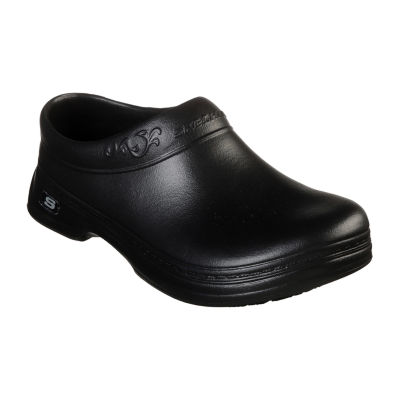 skechers ladies black work shoes