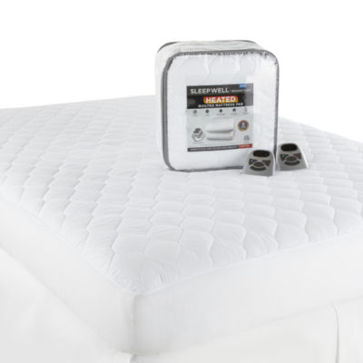 Sleep Well By Biddeford Quilted Heated Mattress Pad Color White Jcpenney