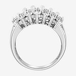 Effy  Womens 1/2 CT. T.W. Genuine Diamond Sterling Silver Cocktail Ring