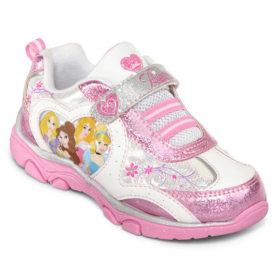 Disney Princess Girls Athletic Shoes, White/Pink, Girls