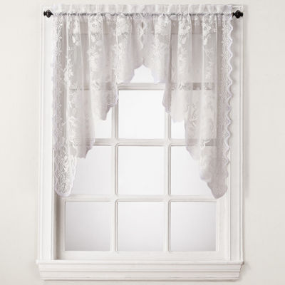 Home Expressions Jessica Lace Rod Pocket Swag Valance Pair Jcpenney