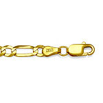 14K Gold Solid Figaro Chain Necklace