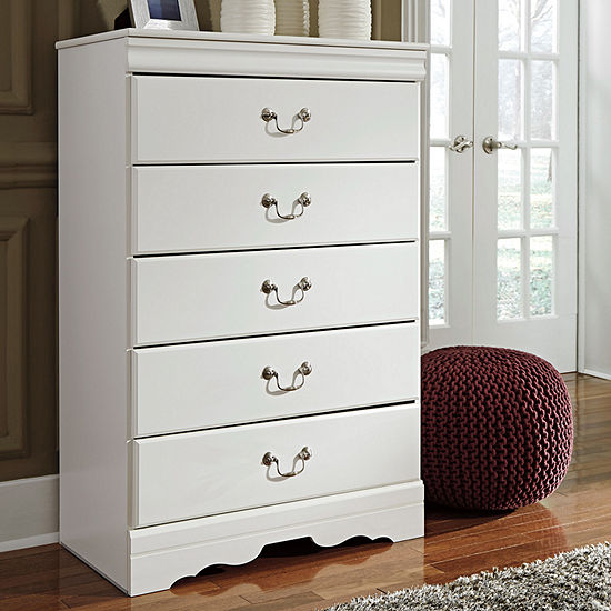 Signature Design By Ashley Anarasia 5 Drawer Chest Color White
